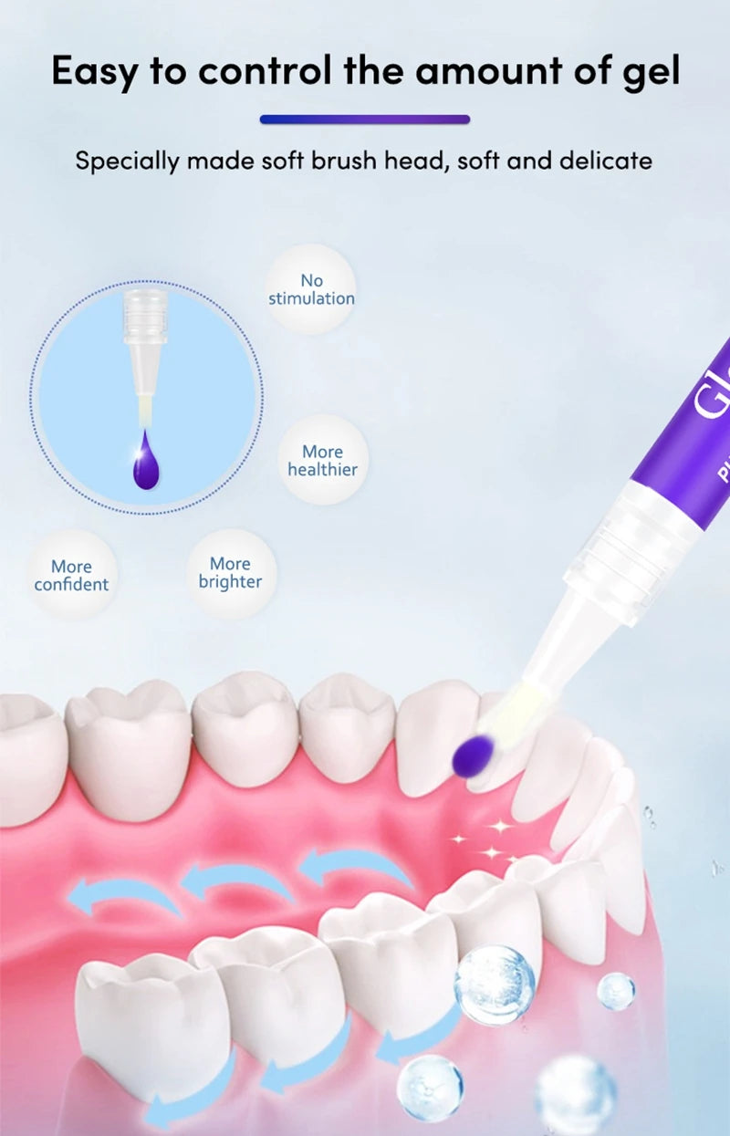 Magical Purple Teeth Whitening Pen Freshing Breath Oral  Deep Cleaning Stain Removal Dentifrice Teeth Cleaning Essence Oral Care