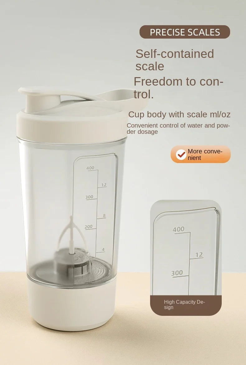 New Detachable Electric Mixing Cup Electric Protein Powder Shaker Cup USB Rechargeable Reusable Suitable For Lndoor/Outdoor Use
