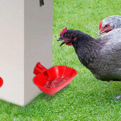 Poultry Water Bowl Pet Drinking Water Dispenser Square Enlarged Chicken Duck Goose Automatic Drinking 3/6/10Pcs Feeding Tools