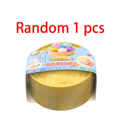 Blind Box Colorful Simulated Dumpling Squishy Relaxing Relieve Anxiety Antistress Enhance Happiness Rebound Squeeze Reliever Toy