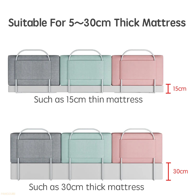 PANGDUBE 1pc 47cm Baby Bed Rail Child Bed Barrier for Kids Bed Fence Railing for Children's Bed Protection Kids Safety Railings