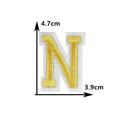 26 English gold letters Hot-melt adhesive ironing embroidery Patch DIY sewing decorative clothes patch
