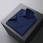 Men's Business Casual Solid Color Short Sleeve Shirt Summer Fashion No Ironing Comfortable Versatile Top for Men