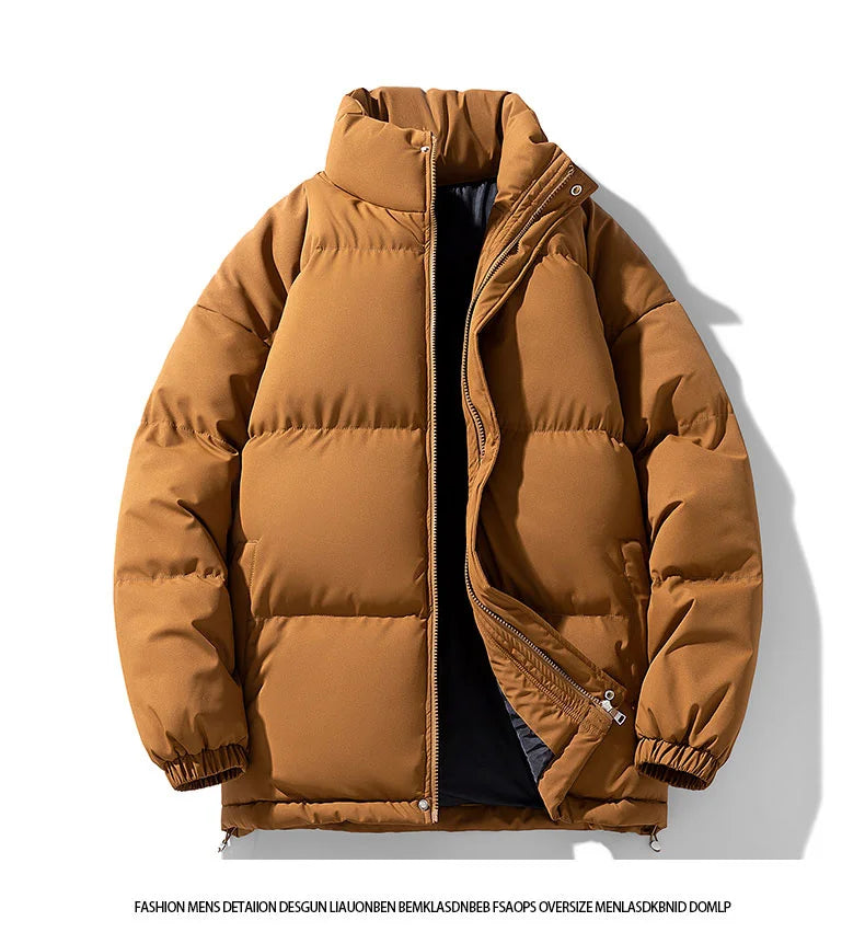 Winter Parka Men Brown Thick Warm Jackets Big Size 6xl 7xl 8xl Oversize Cotton Padded Windbreaker Outwear Waterproof Loose Coats