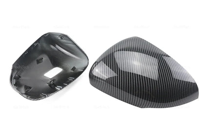 For Mercedes-Benz W177 V177 C118 X118 2018-2023 Black Carbon Fiber Car Rear View Door Wing Side Mirror Cover Caps Shell Case