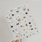Lovely Animal Graffiti Cat Claw Rabbit Bunny Bear Dog Flower Fruit Dim Sum Candy Sunflower Adhesive 5D Nail Art Stickers Decal