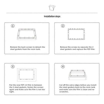 FEP Film for Anycubic Photon M5S Pro, Photon Mono M7 Pro, Saturn 4/4 Ultra 10.1 inch Resin LCD 3D Printers Accessories
