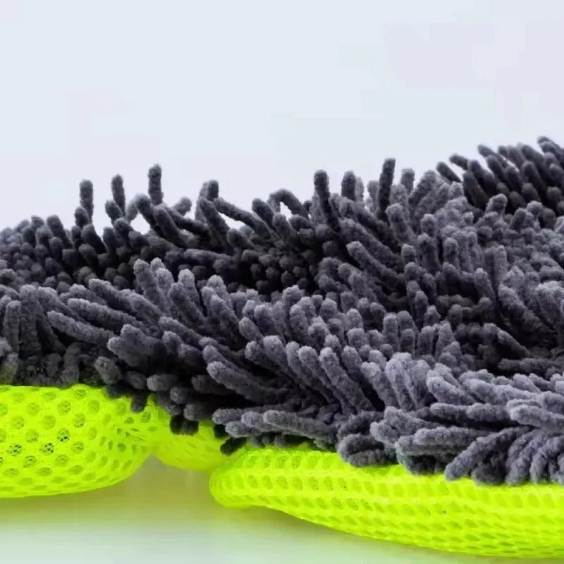 1/2Pcs Car Wash Gloves Microfiber Wipe Car Sponge Scratch Free Car Wash Cleaning Coral Velvet Double-Sided Cleaning Tool