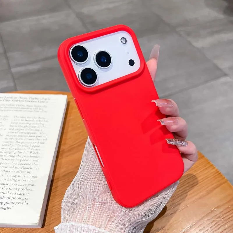Luxury Matte Candy Color Silicone TPU Soft Phone Case for IPhone 17 Air 16 15 14 13 Pro Max 16E Back Cover Colorful Shell Caque