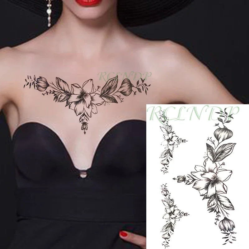 Waterproof Temporary Tattoo Sticker Joker Skull Letter Big Size Body Art Flash Tatoo Fake Tatto Stickers for Girl Men Women