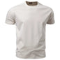 AIOPESON Men's Cotton O-Neck T-Shirt Soft Touch Comfortable Solid Color 8 Options Breathable Lightweight Casual Daily Tee