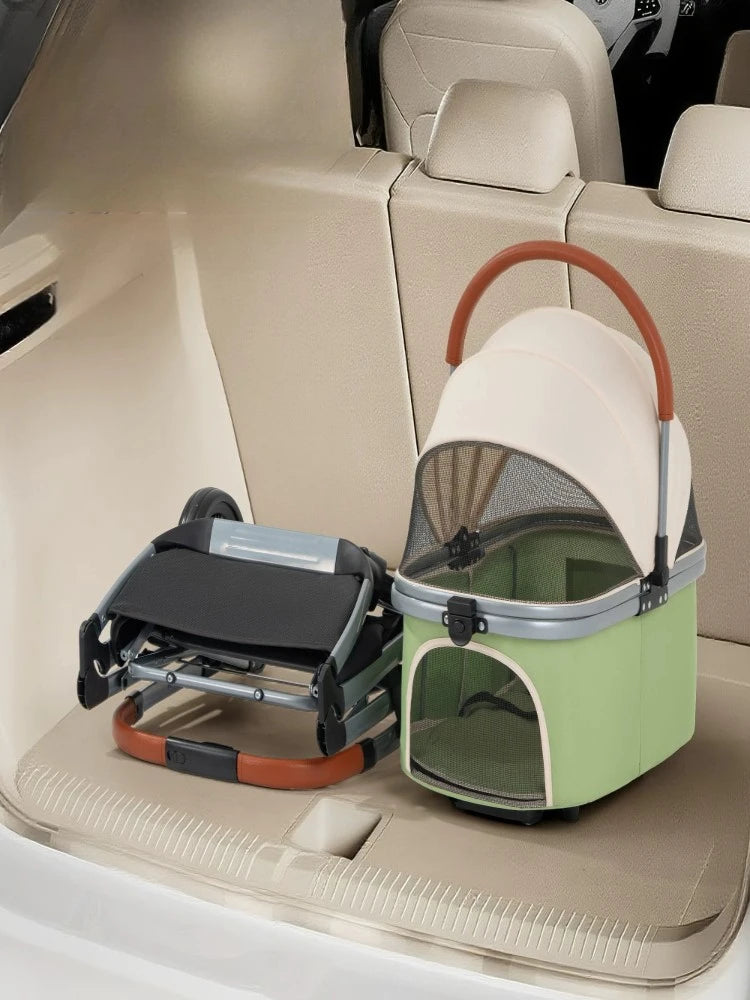 Lightweight Pet Strollers Carrier Car Foldable Travel Carrier for Cat Dog Detachable Pet Strollers Portable Pet Carrier Bag