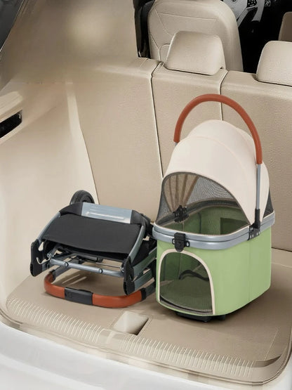 Lightweight Pet Strollers Carrier Car Foldable Travel Carrier for Cat Dog Detachable Pet Strollers Portable Pet Carrier Bag