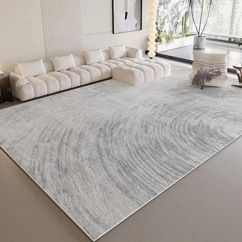 VIKAMA Wabi-Sabi Style Striped Rug Living Room Sofa & Coffee Table Mat Non-Slip & Easy-Care Bedroom & Office Rug Home Decor