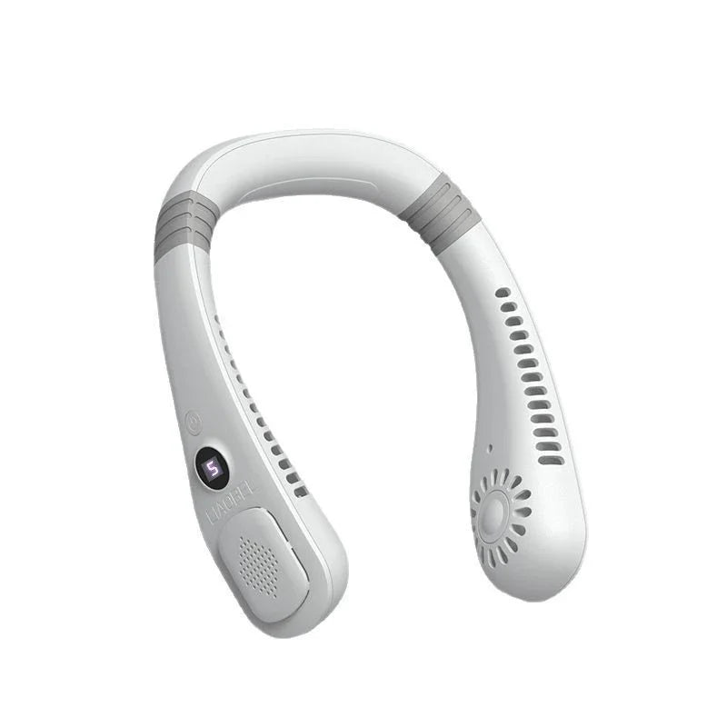 Lenovo Neck Bladeless Fan Mini Ultra Longlife Portablelazy Silent Fan Usb Charging Student Sports Office Multiple Home Scenarios