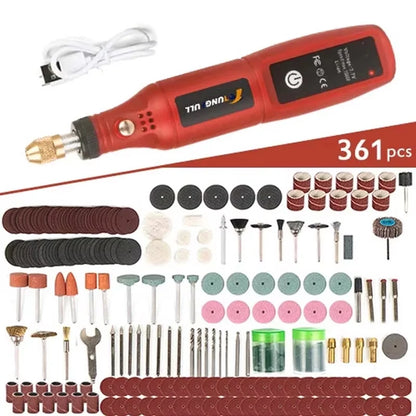 USB Rechargeable Cordless Engraving Pen Wireless Rotary Tool Portable Handheld Precision Engraver for Jewelry Glass DIY Craft