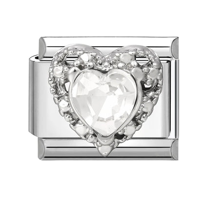 Y2K Butterfly Bow Knot Heart Star Moon Zircon Daisy Cross Italian Charm Links Fit 9mm Stainless Steel Bracelet DIY Making Gifts