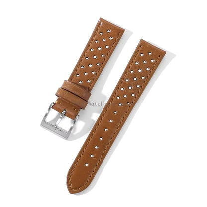 Breathable Leather Strap Men Women Universal Cowhide Watchband Business Wristbelt Band Sport Bracelet Accessories 18mm 20mm 22mm