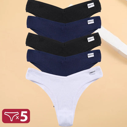 5PCS/Set Cotton Lingerie Panties Sexy Underwear Women Briefs Tangas Female Underpants Pantys Thong Panties Bikini Solid 13 Color