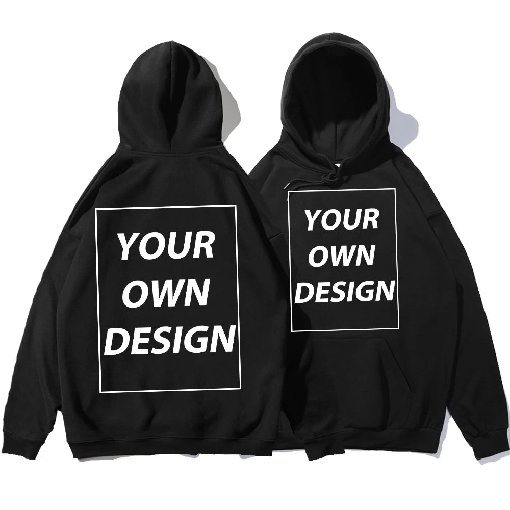 Customized DIY Print Men Woman Autumn Winter Hoodies Casual Classic Pullovers Simple Comfy Streetwear Soft Warm Sports Clothing