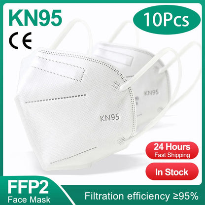10-200Pcs FFP2 Masks kn95 Mascarillas KN95 Face Mask Filter 5Layers mascarillas quirurgicas homologadas Reusable Black FFP2 Mask