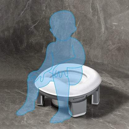 New 3-in-1 Travel Potty Portable Kids Potty Folding Safe Silicone Baby Potty Training Seat  Family Outdoor Kids Toilet Seat