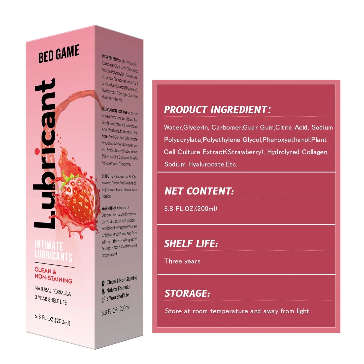 Bed Game 200ml Anal Lubricants Fruit Water Based Sex Silky Smooth Texture Lubricant Love Gel Exciter For Adult toy lubricant