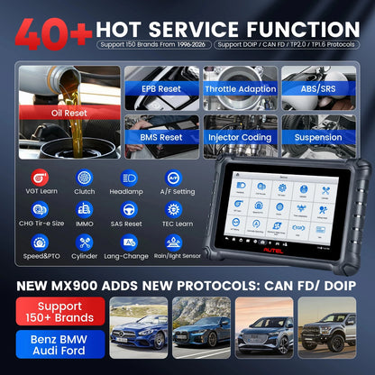 Autel MaxiCheck MX900 Automotivo Diagnostic Tool MK900 CAN FD/DoIP Bi-directional OBD2 Scanner Tools Upgraded of MX808S MK808S