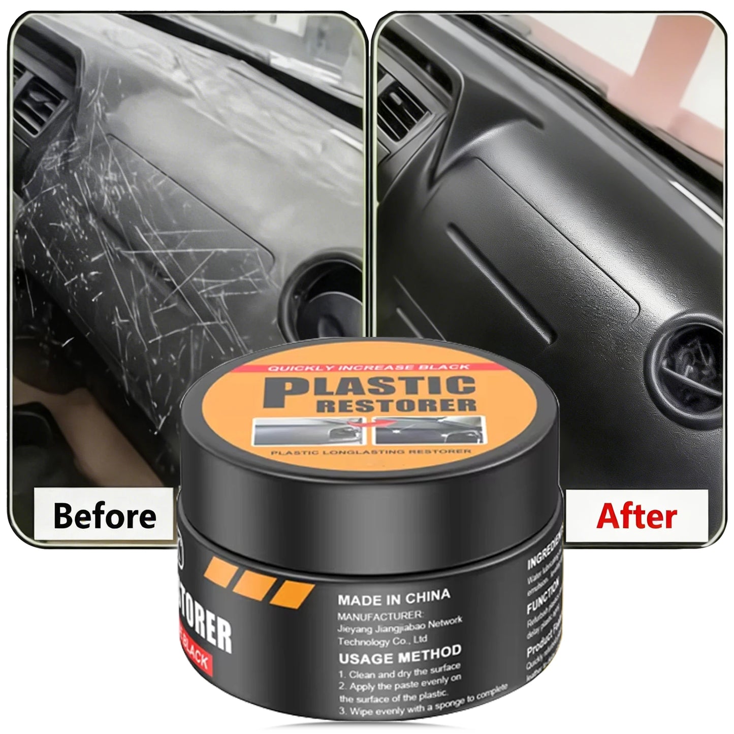Car Plastic Restorer Back To Black Gloss Auto Interior Leather & Panel Renewal Wax Coating Agent Auto Polish And Repair Coating