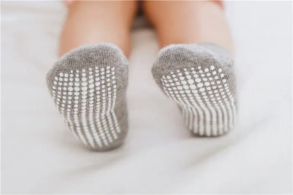6 Pairs/Lot Cotton Baby Anti-slip Boat Socks For Boys Girls Low Cut Floor Kids Toddler Sock With Rubber Grips For 0-1Years