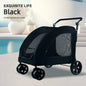 Large Dog Strollers Breathable Zipper Design Pet Cart Dogs Carrier Outdoor Travel Large Transportation Carts Adjustable Height