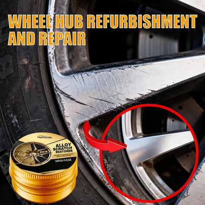 Car Wheel Rim Scratch Repair Paste Aluminum Alloy Hub Surface Restorer Auto Wheel Refinish Touch‑Up Fill Repair Dope