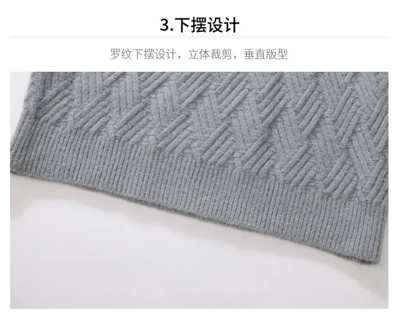 Warm Knitted Pullover 2025 New Winter Men's O-neck Casual Sweater High-quality Men's Pullover Clothing Size 4XL