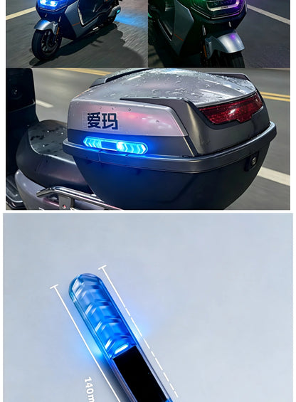 Car doors, electric motorcycles, anti scratch and anti-collision strips, solar warning and anti rear end collision lights, no wi
