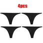 1-6pcs Seamless Panties Ice Silk Seamless Panties For Women Soft Thin Thongs Woman Satin Underwear Female Bikini String Panties