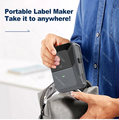 YINSITOM 20-50mm Mini Portable Thermal Printer Bluetooth Barcode Hand Multifunctional Price Label Sticker Maker Android / iOS