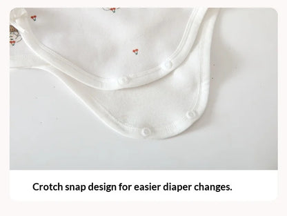 Spring Autumn Pure Cotton Long Sleeve Baby Bodysuit Triangle Crawling Suit Home Comfort Wear Bottom Covering Infant Garment