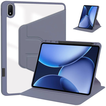 Tablet Case For OnePlus Pad 3 2Pro Oppo Pad 4 4Pro 13.2 IN with Pen Holder 360° Rotating Clear Hard Stand Flip  Shockproof Cover