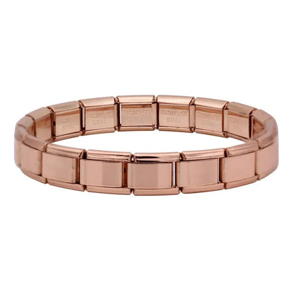 Hapiship 2024 Women's Jewelry 9mm Width Itanlian Elastic Star Heart Butterfly Charm Bracelet Fashion Stainless Steel Bangle ST-