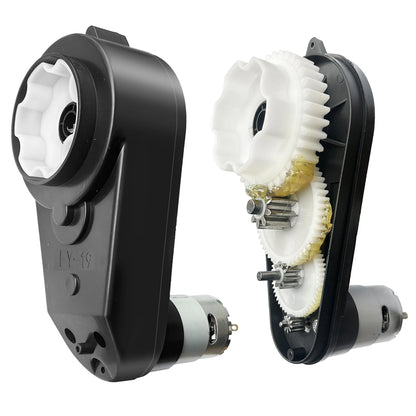 12V 24V RS550 1.2cm/0.47in Motor Gearbox for Children's Electric Ride on Toy Car,Kids Electric Car Reducer