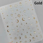 1pcs 5D Star Moon Nail Stickers Kawaii Pink Retro Bronzing Nail Art Sticker Decorations Decals DIY Adhesive Slider Accessories