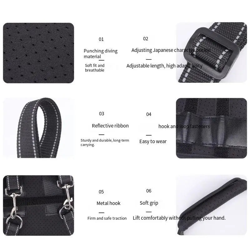 Dog Support Harness Elderly Dogs Adjustable Rehabilitation Mobility Aid Walk Comfortable Orthopedic Back Leg Lift Support Belt