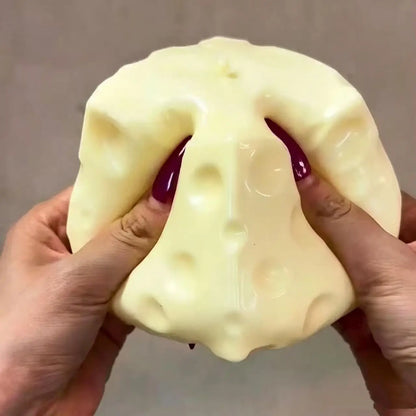 2026 NEW Big Cheese Cube Stress Ball, Shapeable Non-Bounce Squeeze Fidget Toy, Sensory Relief Anti-Stress 6cm Large size