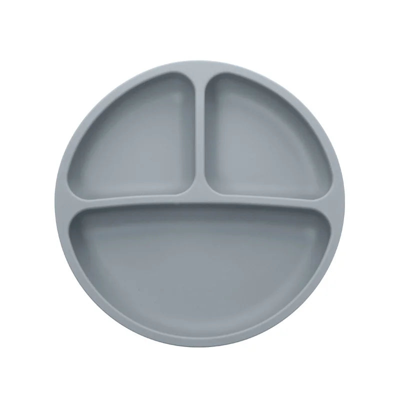 Baby Silicone Suction Cup Bowl Cute Bear Design Macaron Color 100% Food Grade Silicone BPA Free Double plate design for meals