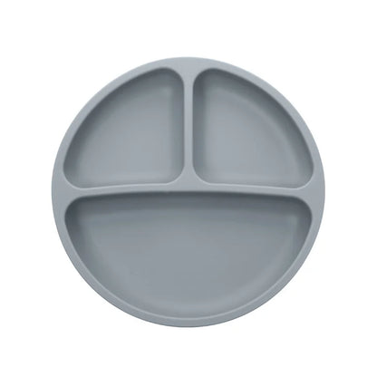 Baby Silicone Suction Cup Bowl Cute Bear Design Macaron Color 100% Food Grade Silicone BPA Free Double plate design for meals