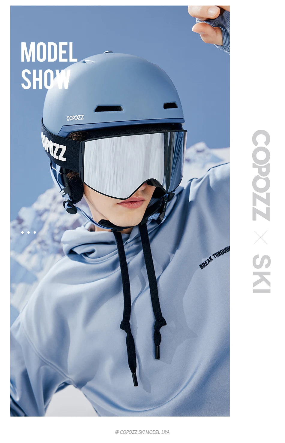 COPOZZ Magnetic Ski Goggles UV400 Protection Anti-Fog Ski Glasses Men Women Quick-Change Lens Snowboard Goggles with Two Options