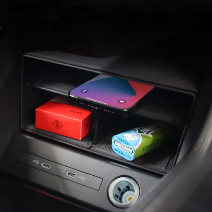 For Audi Q4 E-tron/Q5 2022-2024 Interior Organizer Storage Box Armrest Central Console Tidy Stowing Auto Accessories