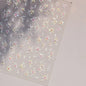 White Flower Petal Cherry Blossom Peach Blossom Falling Petal Floral Gradient 5D Self Adhesive Nail Art Sticker Manicure Decals