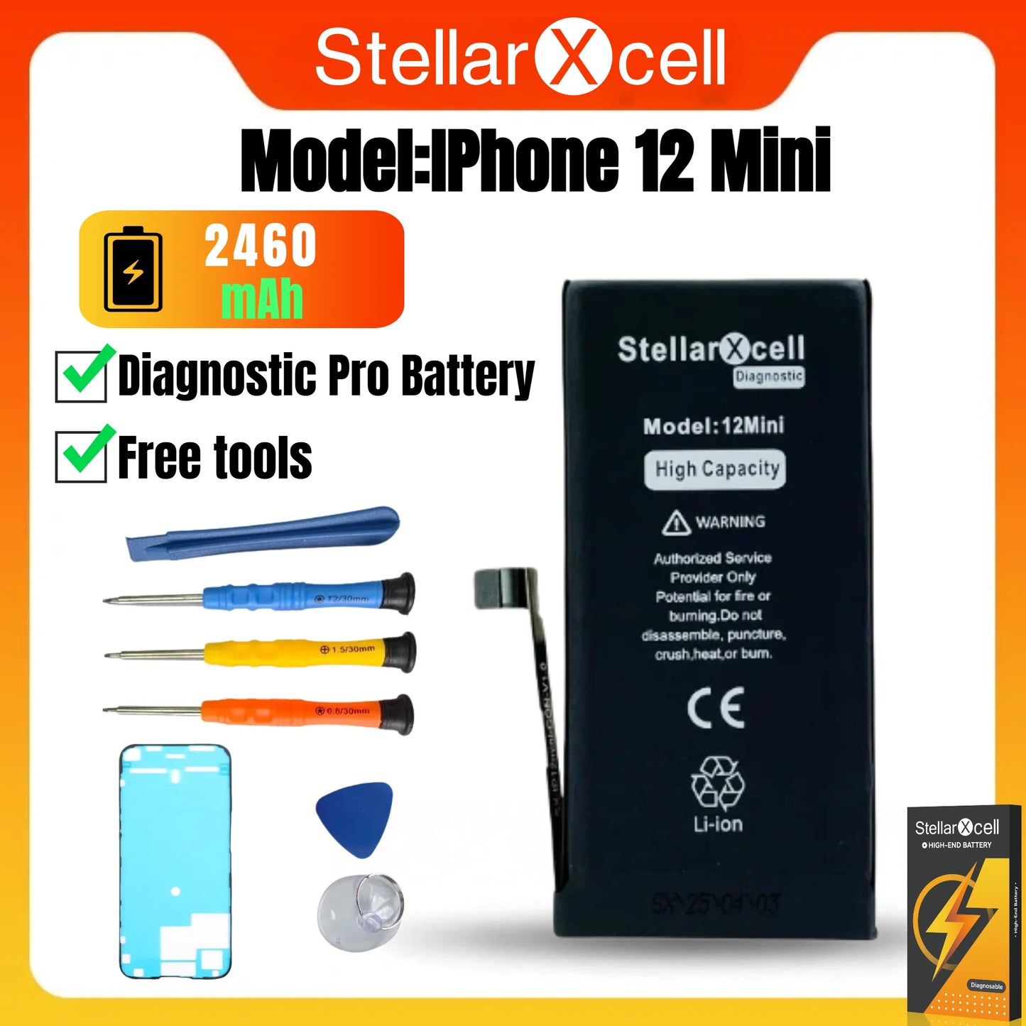 High Capacity Diagnostic Battery OEM TI BMS No Pop Up Message Run Diagnose for iPhone 12 13 14 15 Pro Max Pro Mini Plus