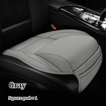 Ergonomic PU Leather Car Seat Cushion with Lumbar & leg Support Ventilated Design Storage Pockets Universal Fit for Most Cars